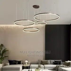 Modern Led Blushed Rings Ceiling Chandelier