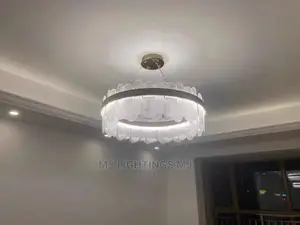 Living Room LED Luxury Panel God Metal Chandelier