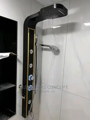 Black an Gold Shower Panel