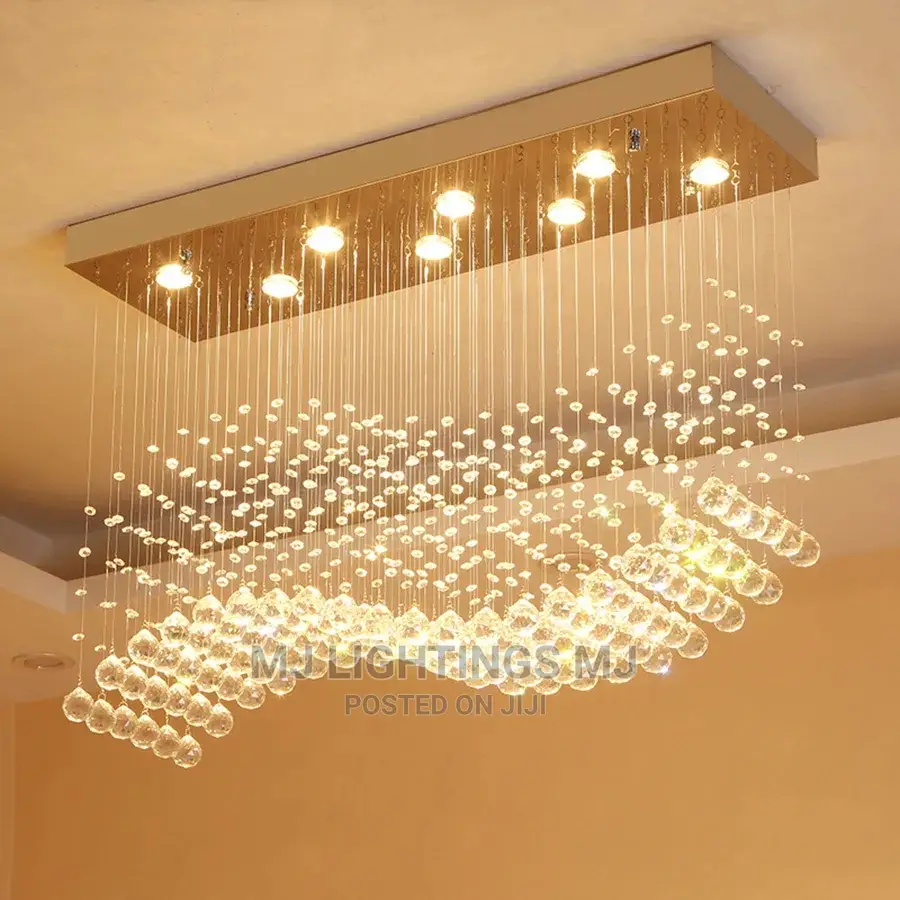 Rectangle Crystal Lamp for Living Dining Room