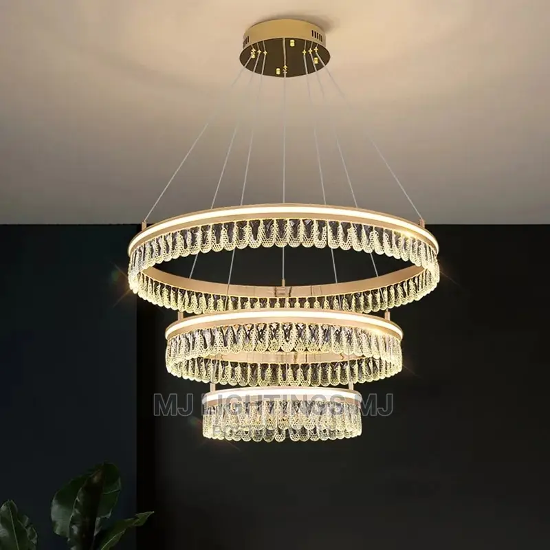LED Luxury Crystal Layer Design Chandelier