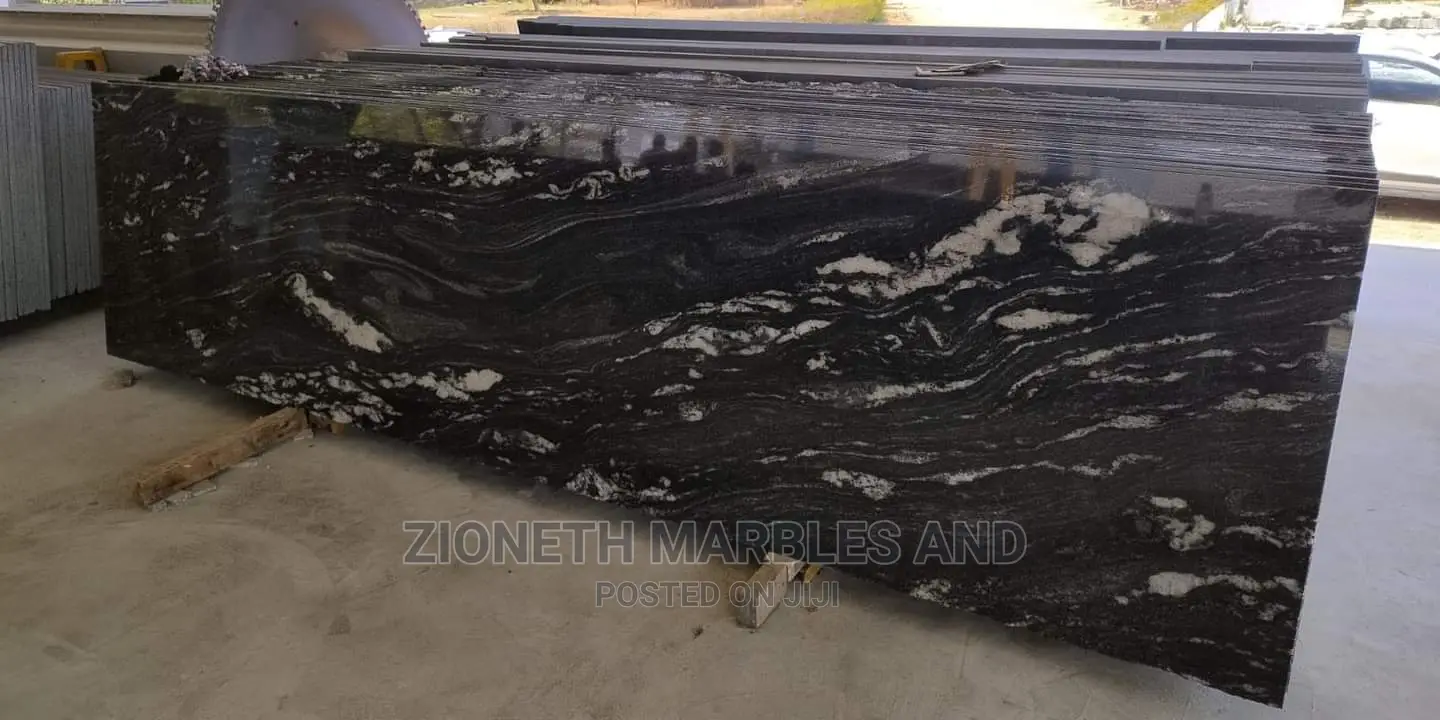 Indian Black Forest Granite Marble Slab