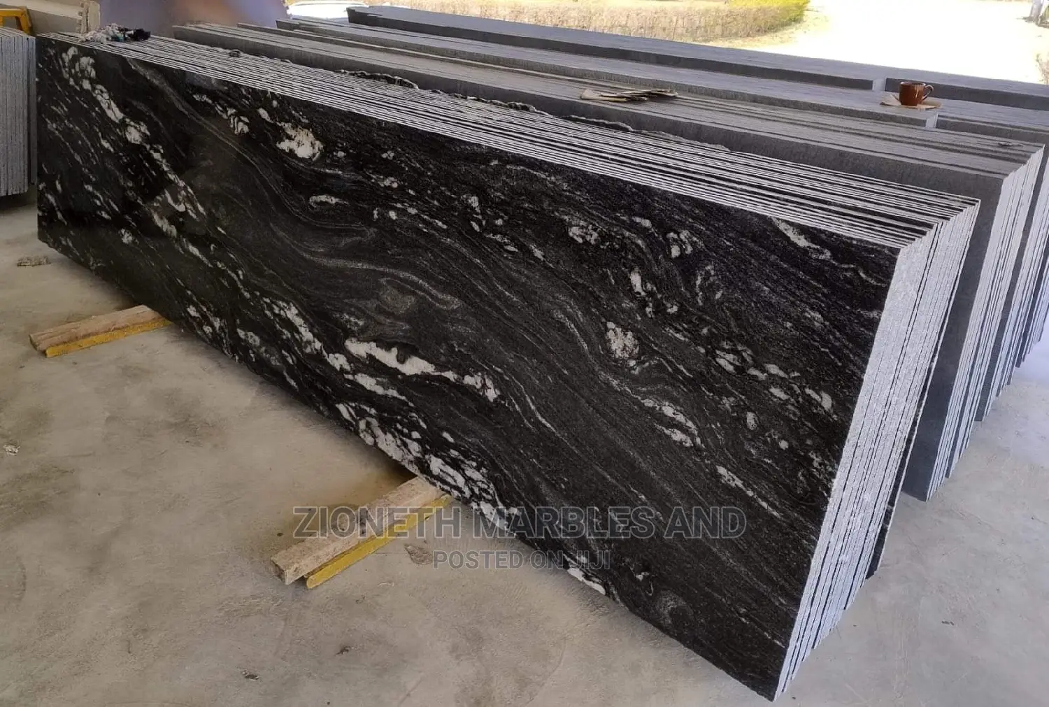 Indian Black Forest Granite Marble Slab