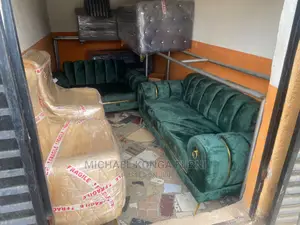 Classic 7 Seater Living Room Fabric Made Sofa Chair. 