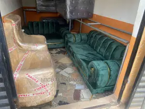 Classic 7 Seater Living Room Fabric Made Sofa Chair. 
