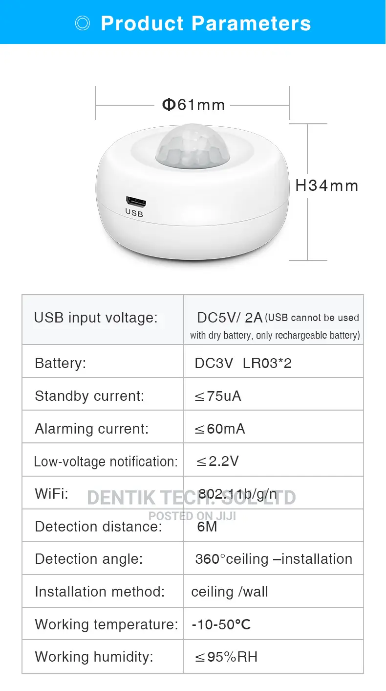 Tuya Smart Wifi Infrared Pir Motion Sensor