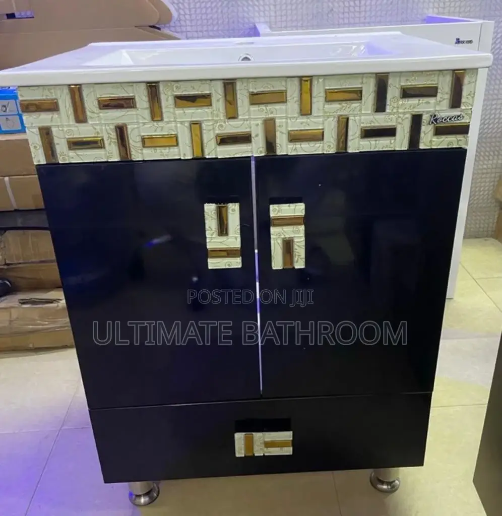 60cm Black Mosaic Cabinet