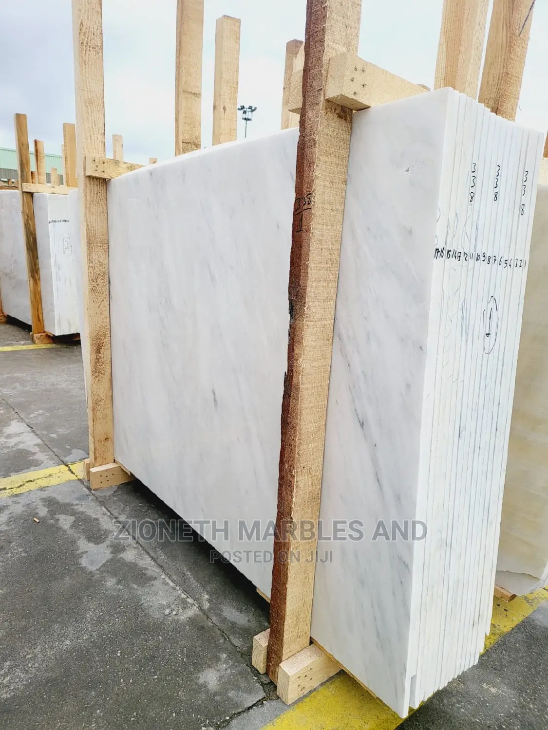 Italian White Carara Marble Slab