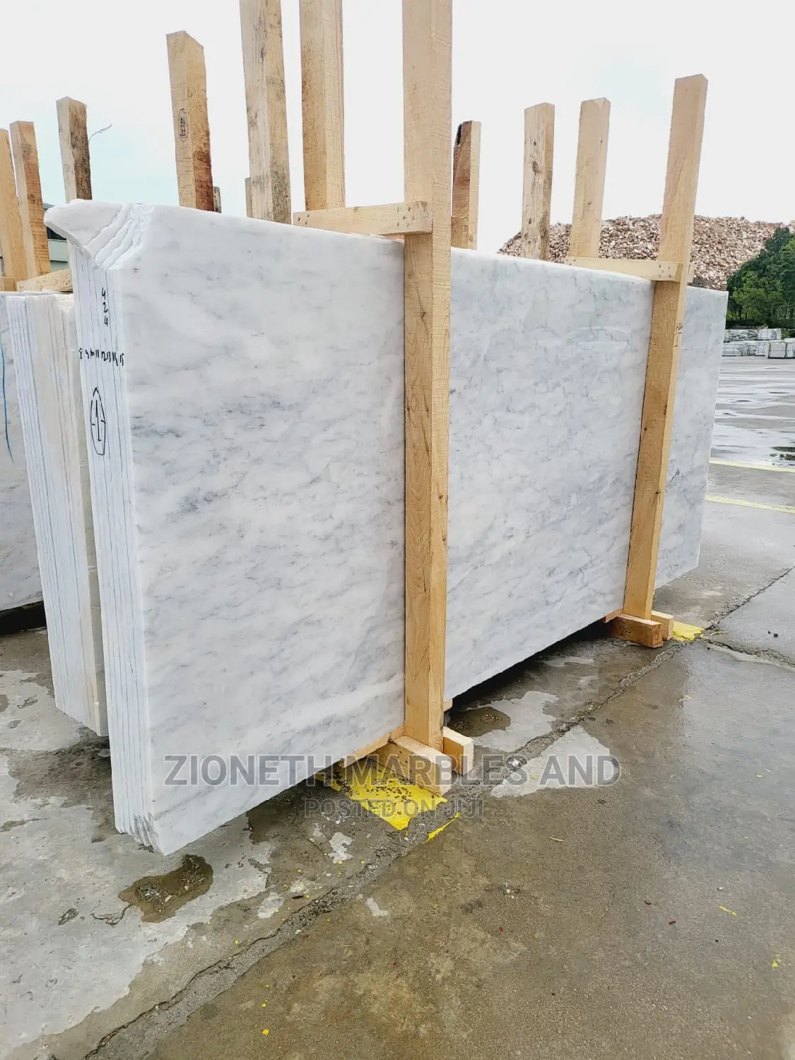 Italian White Carara Marble Slab