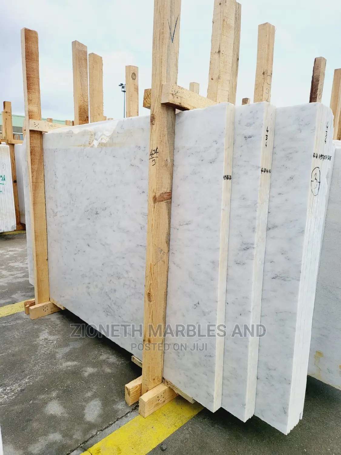 Italian White Carara Marble Slab