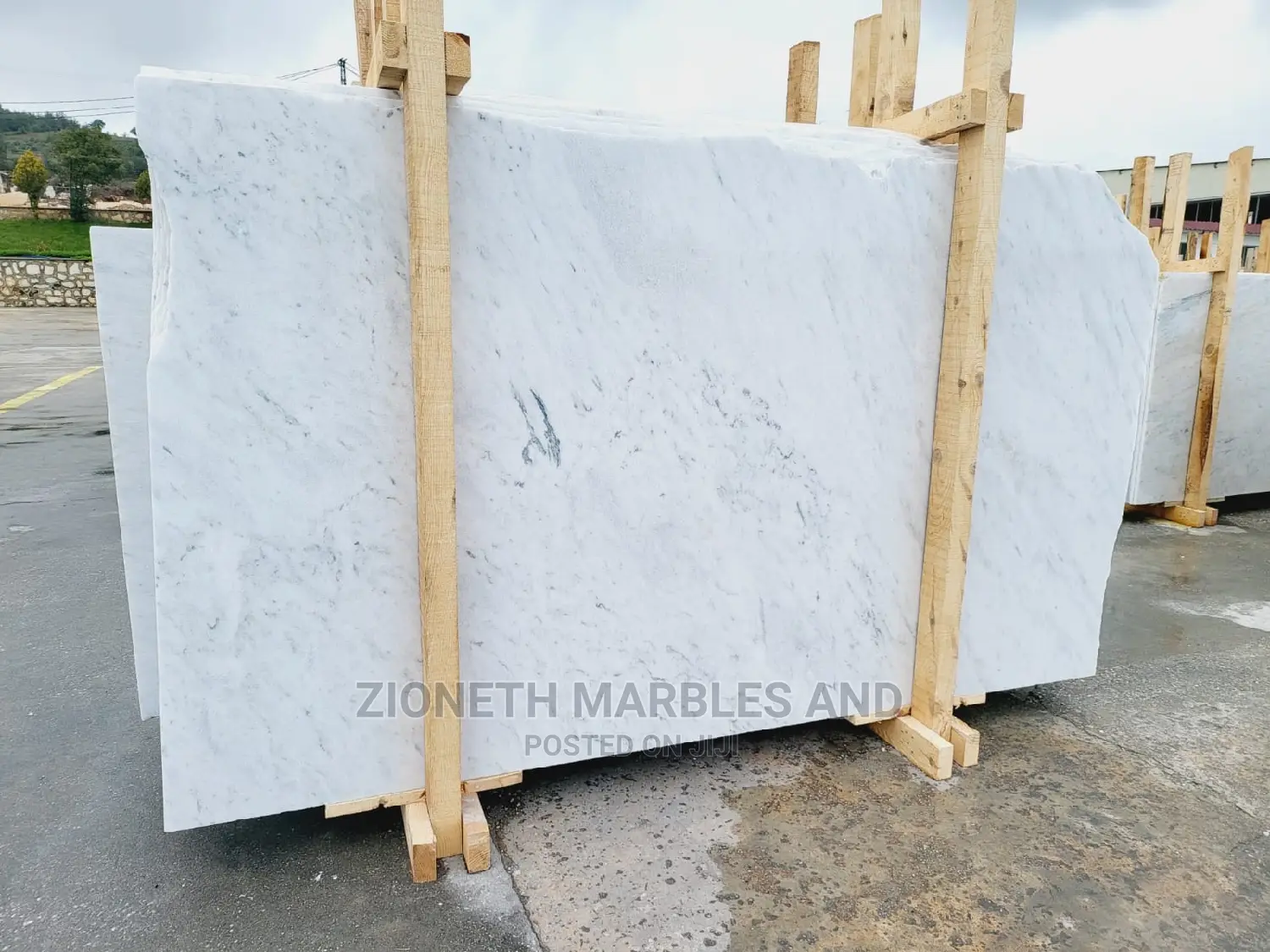 Italian White Carara Marble Slab