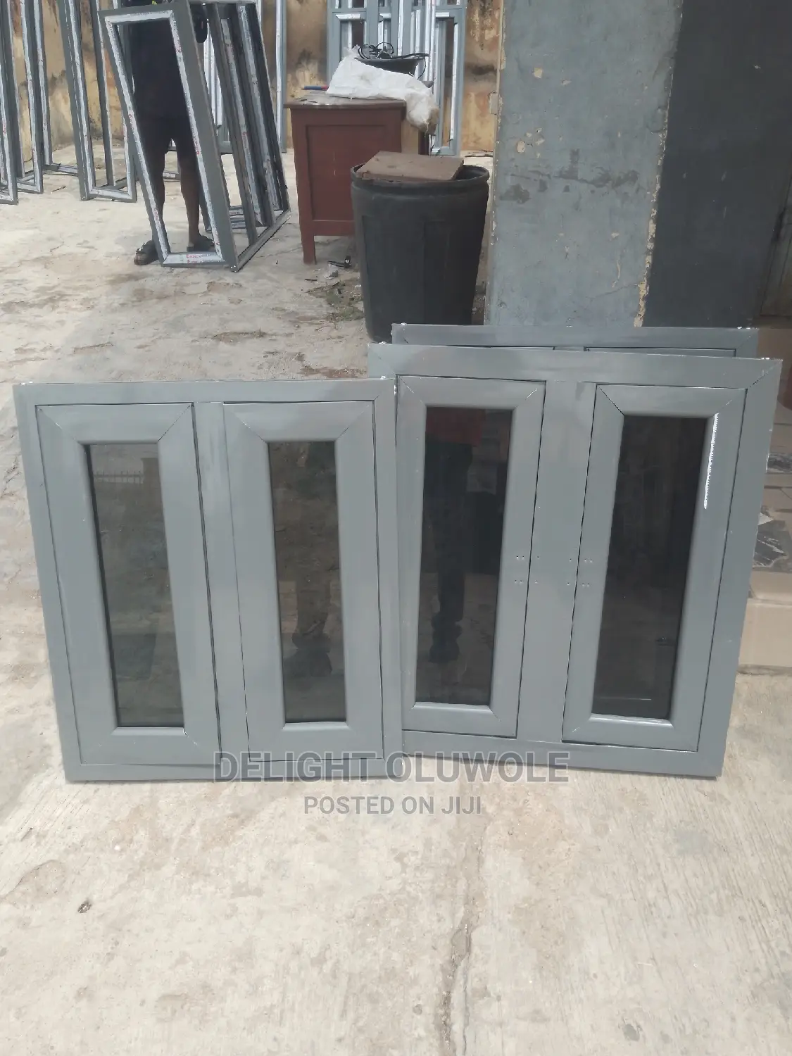 Casement Window Gray Color