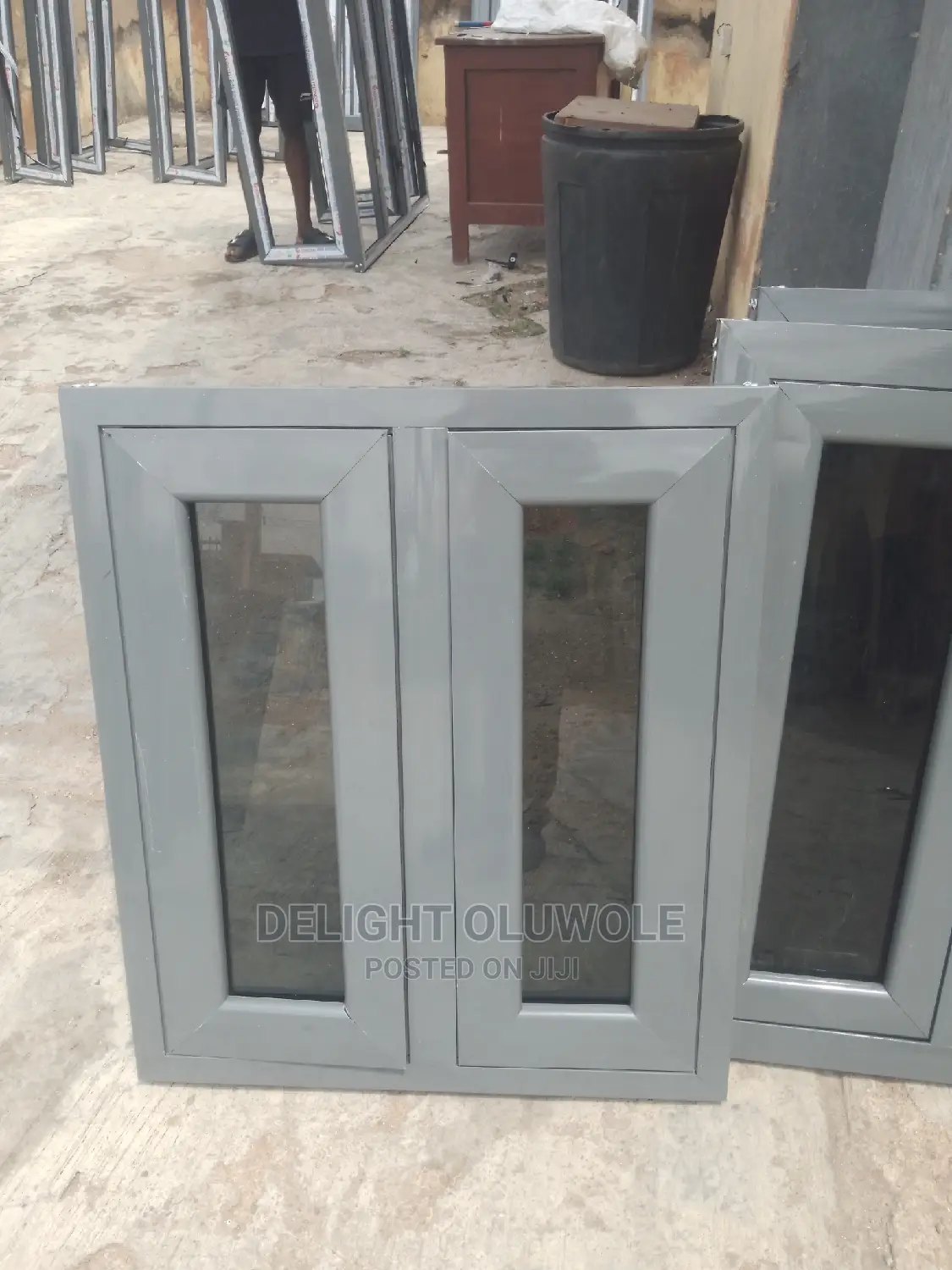Casement Window Gray Color