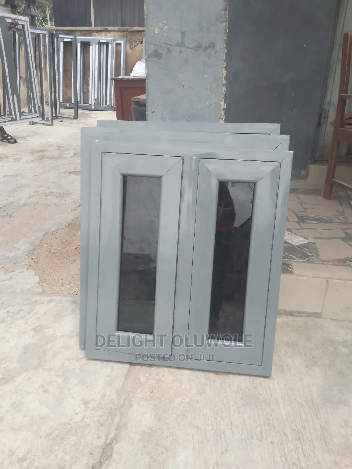 Casement Window Gray Color