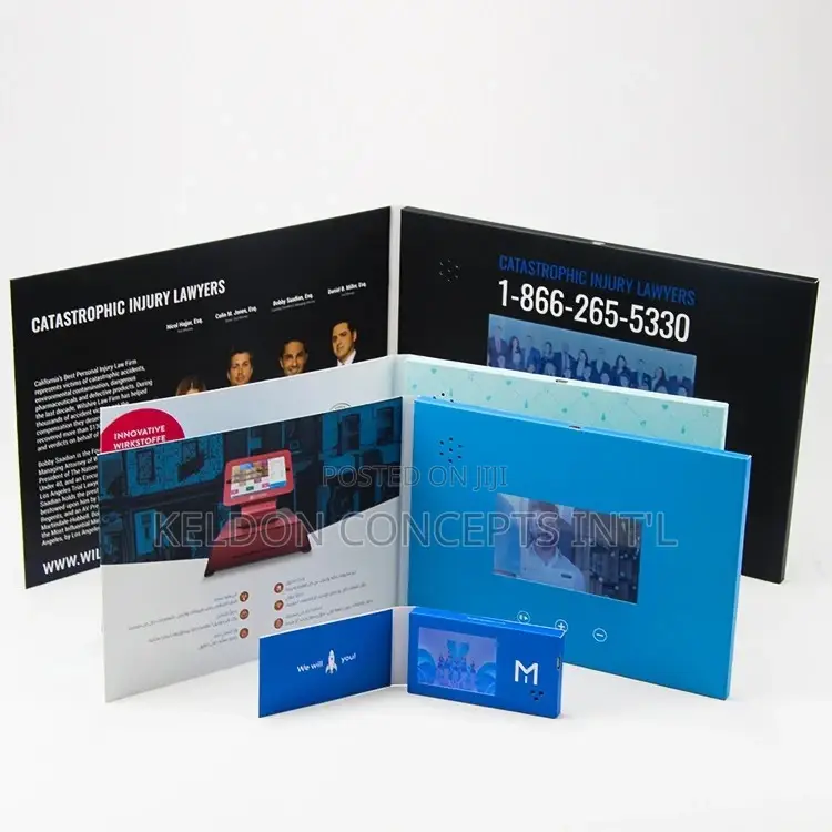 Video Brochure Display Pop Up Video Card
