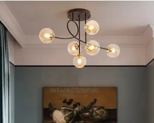 Modern Led Ceiling Lamp Golden Living Room Bedroom