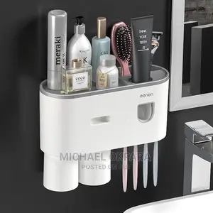 Multipurpose Cosmetics/Toothbrush and Toothpaste Holder