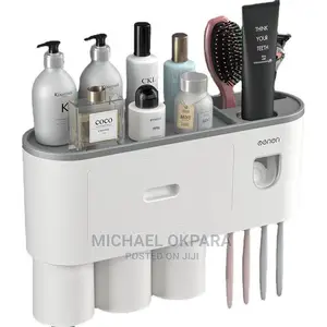 Multipurpose Cosmetics/Toothbrush and Toothpaste Holder