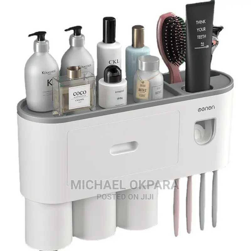 Multipurpose Cosmetics/Toothbrush and Toothpaste Holder