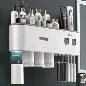 Multipurpose Cosmetics/Toothbrush and Toothpaste Holder