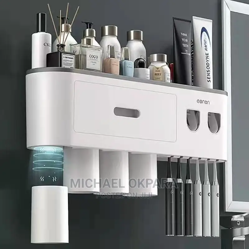 Multipurpose Cosmetics/Toothbrush and Toothpaste Holder