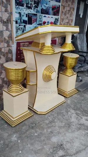 Pulpit and 2 Flower Vasesfor Church