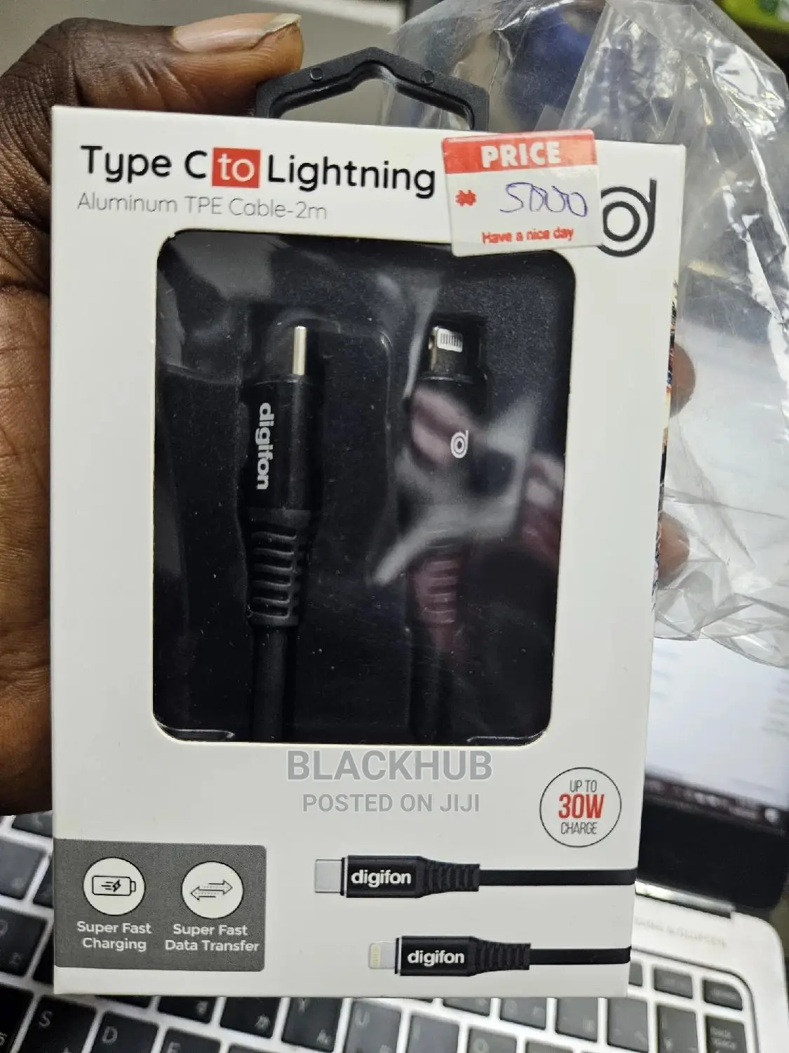 Digifon Type-C to Apple Lightening 2m 30w Cable