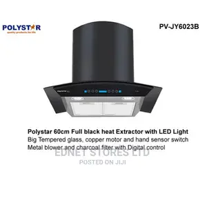 Polystar 60cm Kitchen Extractor Rangehood Tempered Glass