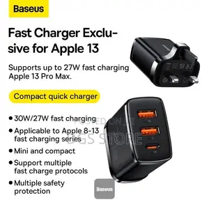 Baseus Compact Fast Charger 2u+C 30w
