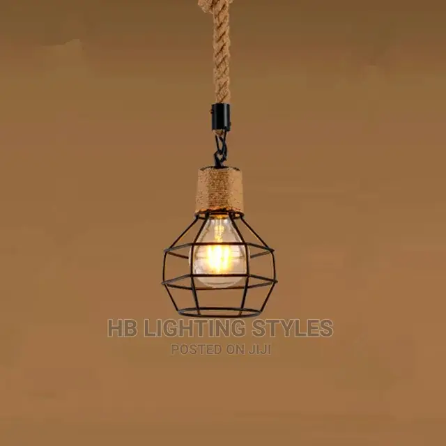 Hemp Pendant Drop Light