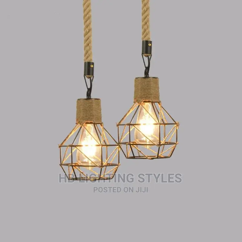 Hemp Pendant Drop Light
