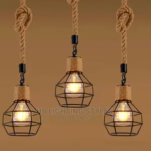 Hemp Pendant Drop Light