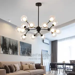 Margic Beans Gold LED Living Room Chandelier Light.