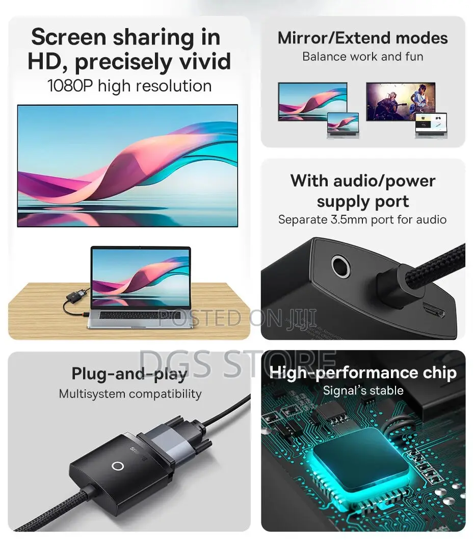 Baseus Air Joy Adapter HDMI to VGA
