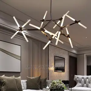 Modern Minimalist Glass Tube Light Luxury Pendant Lamp.