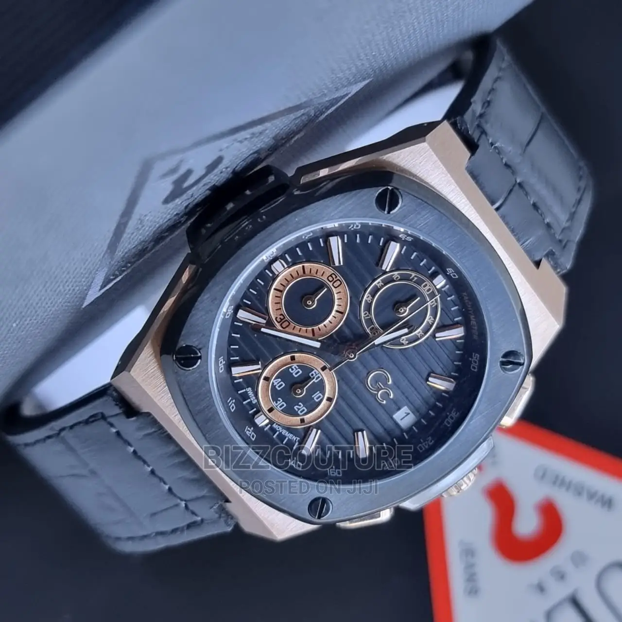 Original GUESS Leather Strap Watch Available in Store