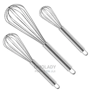 Egg Whisk - Set of 3 - Silver