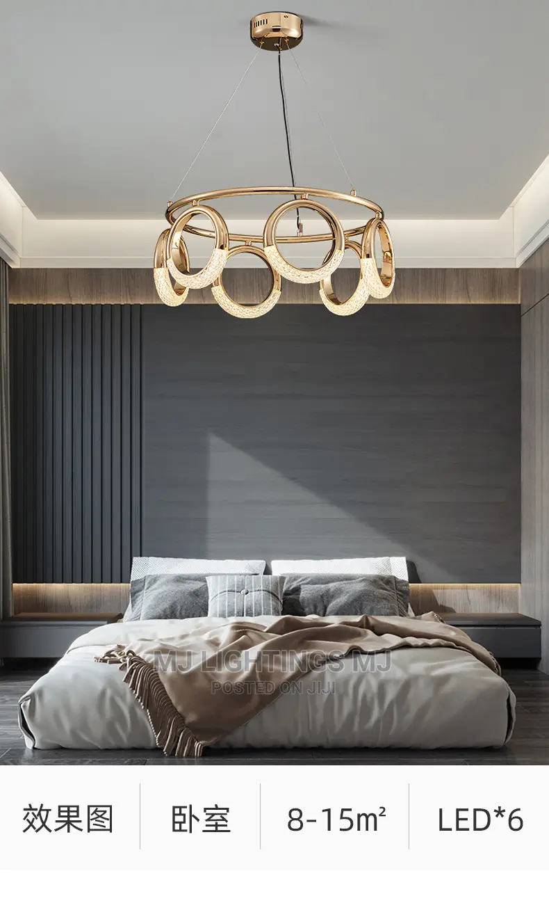 Minimalist Restaurant Ring Chandelier Home Bedroom