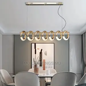Golden Long Crystal Chandelier Lights.