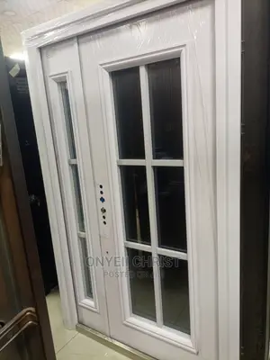 4ft French Glass Door White