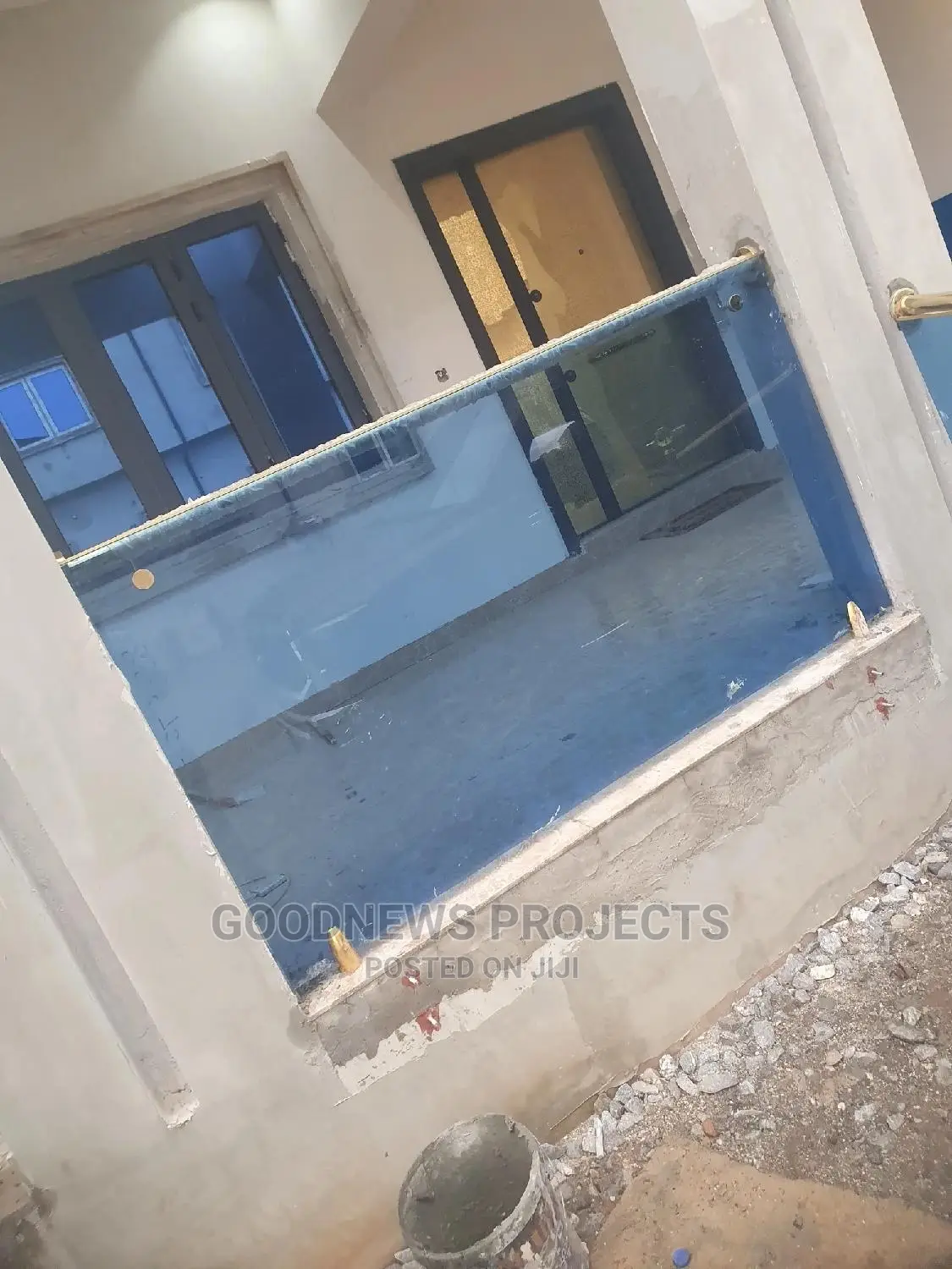 New Blue Glass Handrail