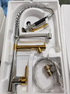 High Quality Chrome And Gold Kitchen Mixer Tap