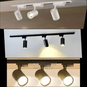40watt. Lights 3 Light With The Rail Black Body (White Body