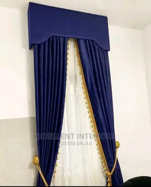 Plain Blue Board Curtain