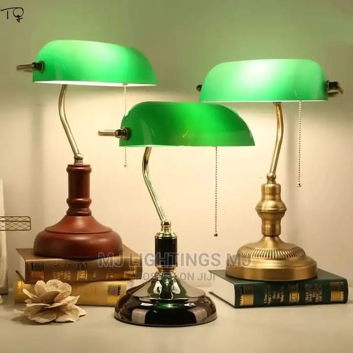 Retro Office Desk Table Lamp Antique Copper.