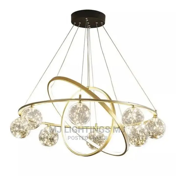 Ring Chandelier Deco Design Branches Bubble.