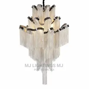 Tassel Chain Luxury Stair Chandelier Hanging Light.
