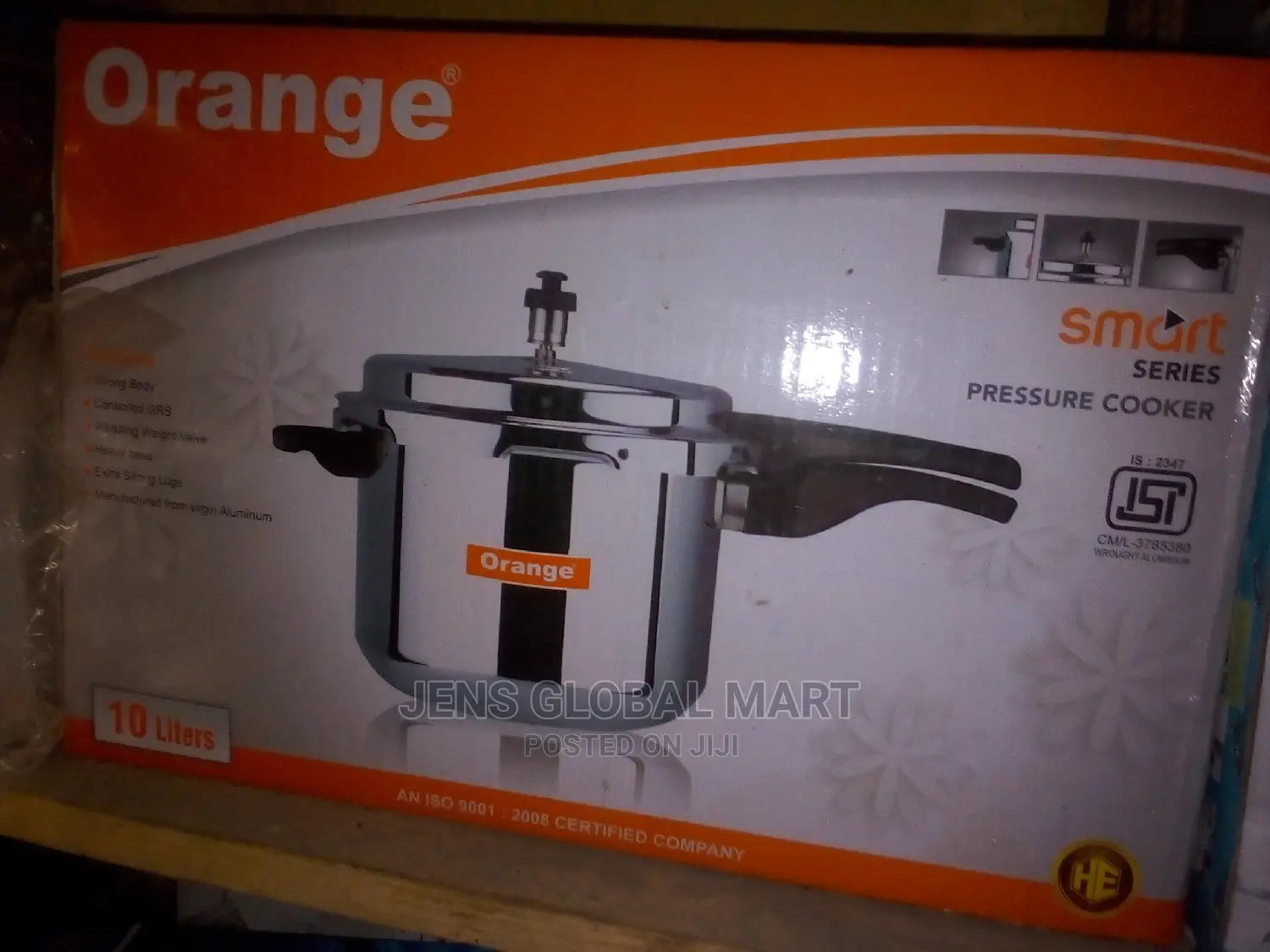 Orange Pressure Pot 10L