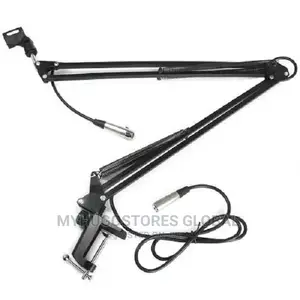 Desktop Mic Scissor Arm Stand + Shock Mount + Filter +Clip