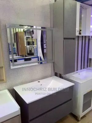 Cabinet With Mirror With Side Vanity